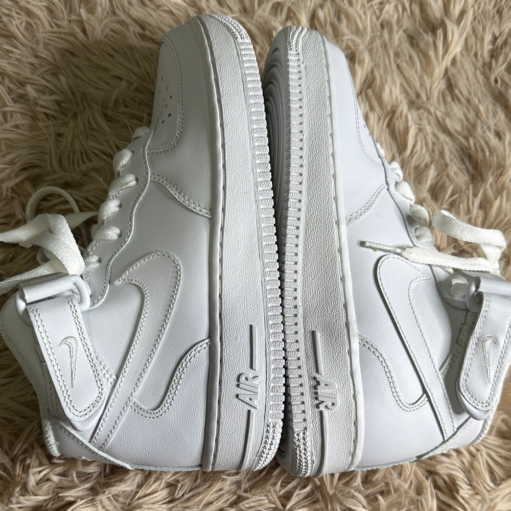 Nike AF1 White High-Top Sneakers with Strap - Picture 2 of 16